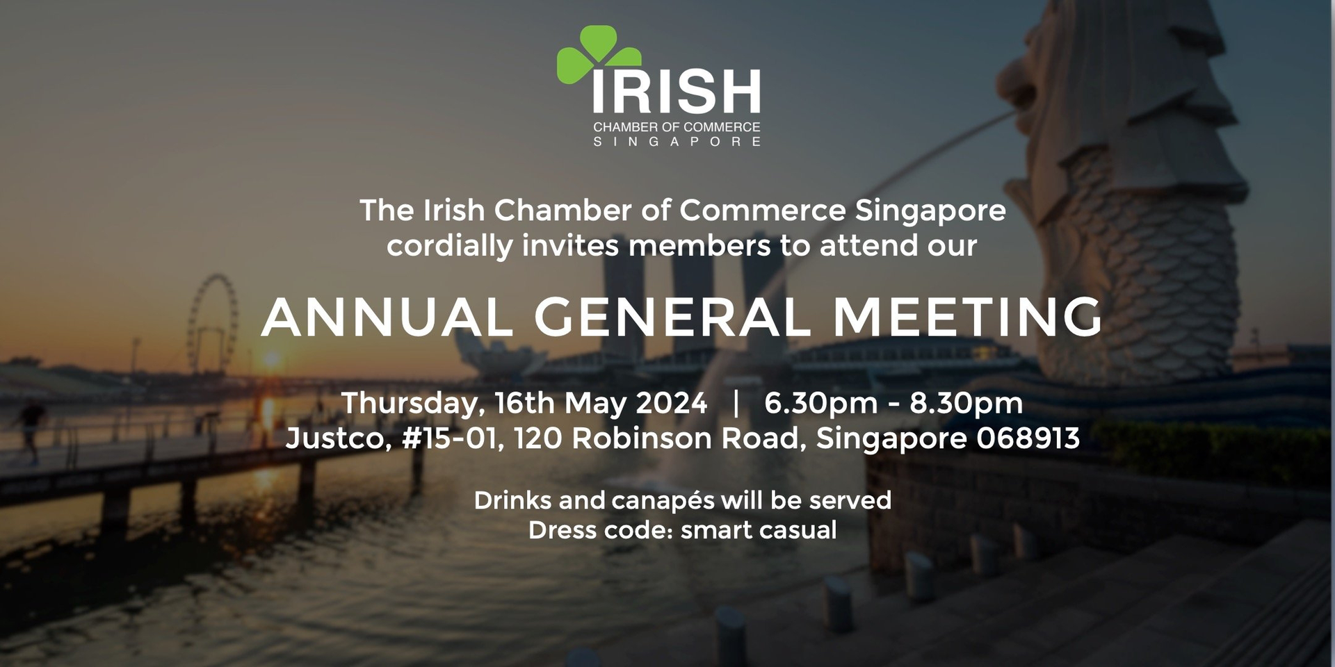 thumbnails Irish Chamber of Commerce Singapore's 2024 A.G.M. - 16th May in the CBD