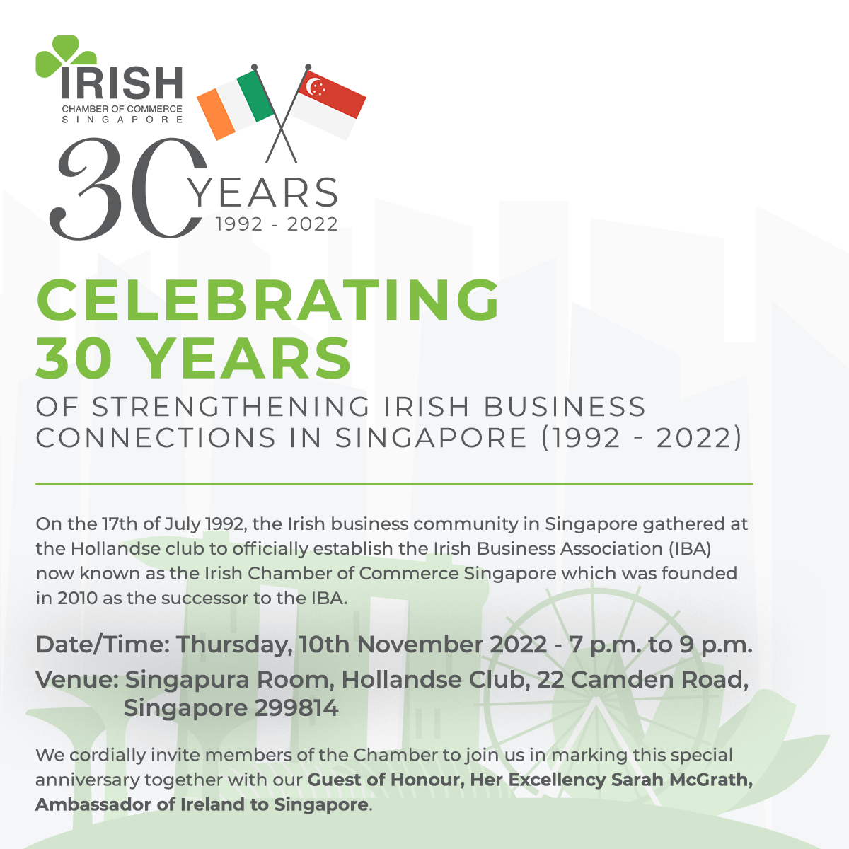 thumbnails Celebrating 30 years of strengthening Irish business connections 1992 -2022